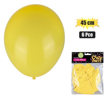 BALLOONS GIANT 6PC YELLOW F-02