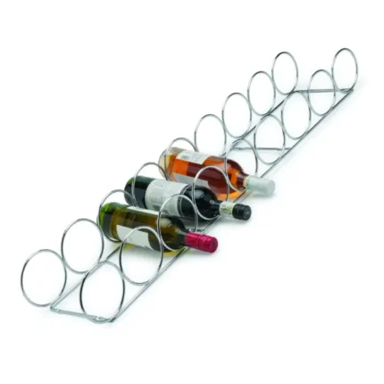 9 Wine Bottle Ring Holder, Chrome Plated