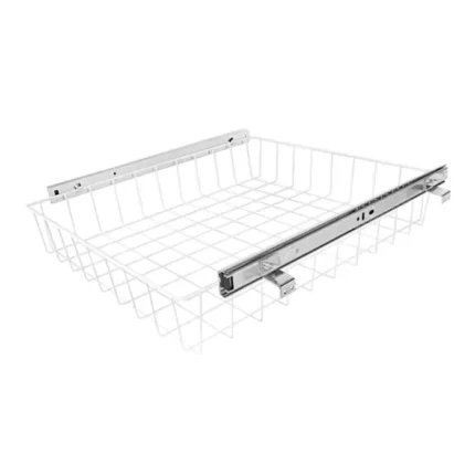 Pull Out Basket, Ball Bearing Runners, White Powder Coated, 500 unit